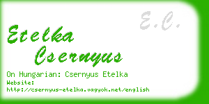 etelka csernyus business card